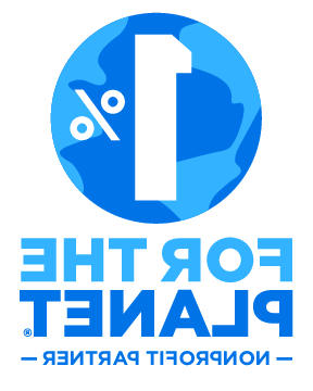 1% For the Planet Logo with blue earth on it